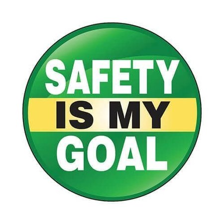 ACCUFORM Hard Hat Sticker, 214 in Length, 214 in Width, SAFETY IS MY GOAL Legend, Adhesive Vinyl LHTL116